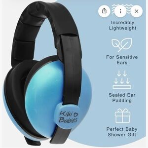 Blue and Black Kids Over-Ear Headphones with bag never used no box